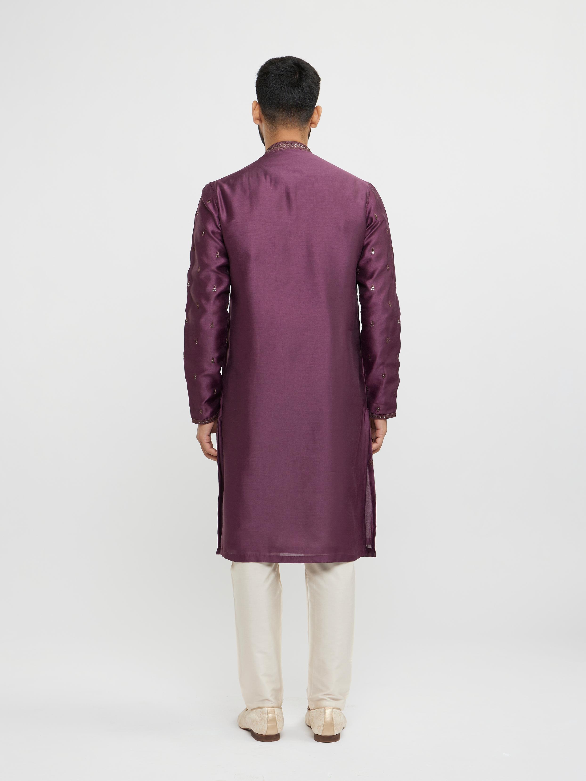 Twamev Men Wine Magic Kurta Pajama