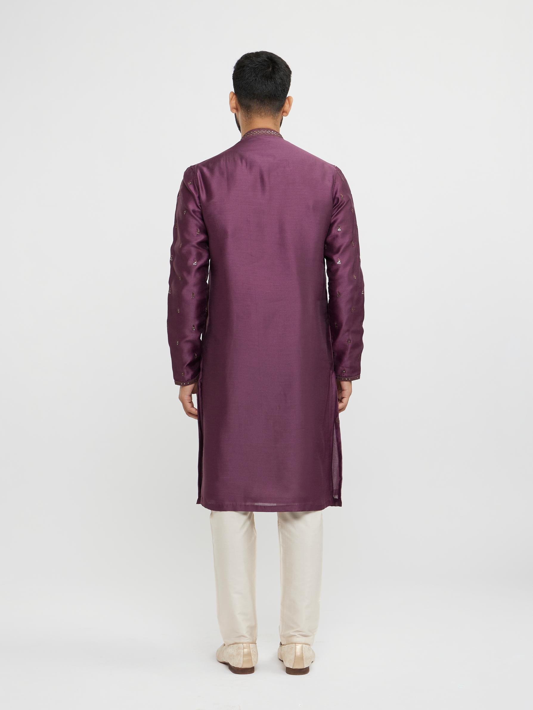 Twamev Men Wine Magic Kurta Pajama