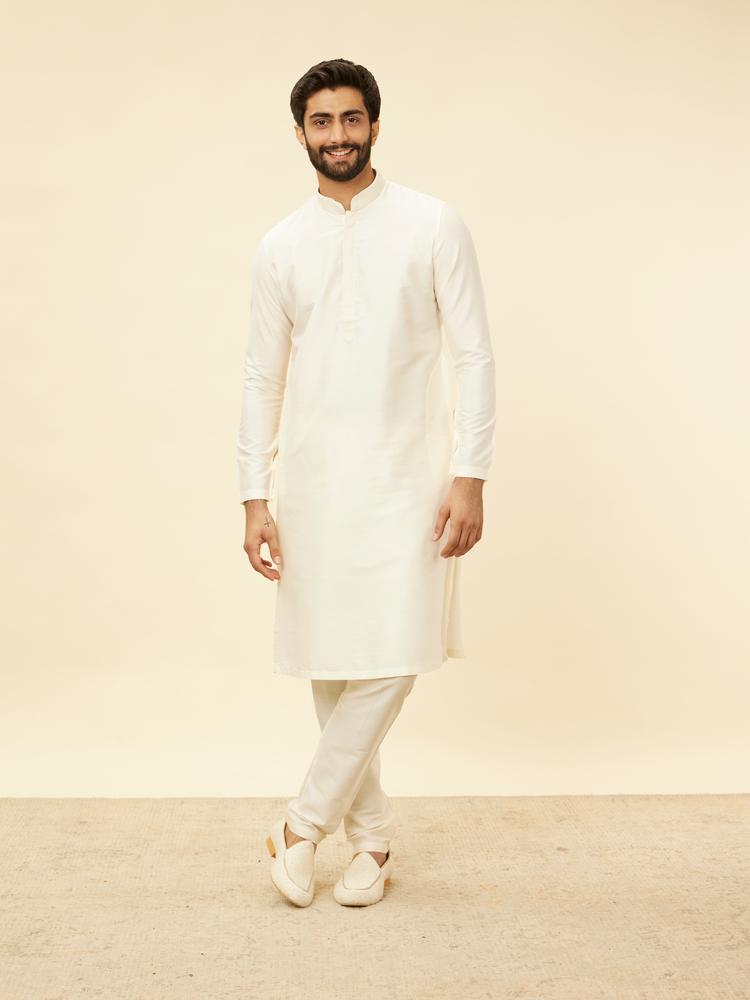 Twamev Men Rosewater Pink Grid Patterned Kurta Set