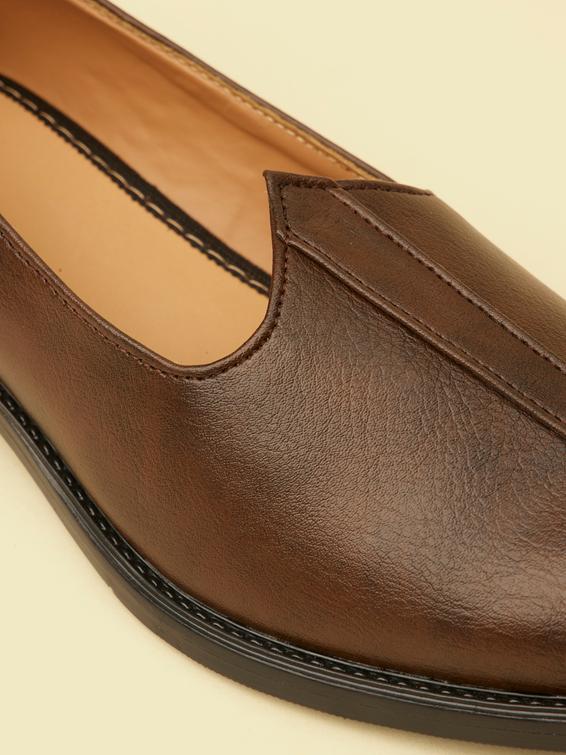 Twamev Men Brown Loafers Style Shoes