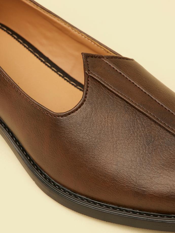 Twamev Men Brown Loafers Style Shoes