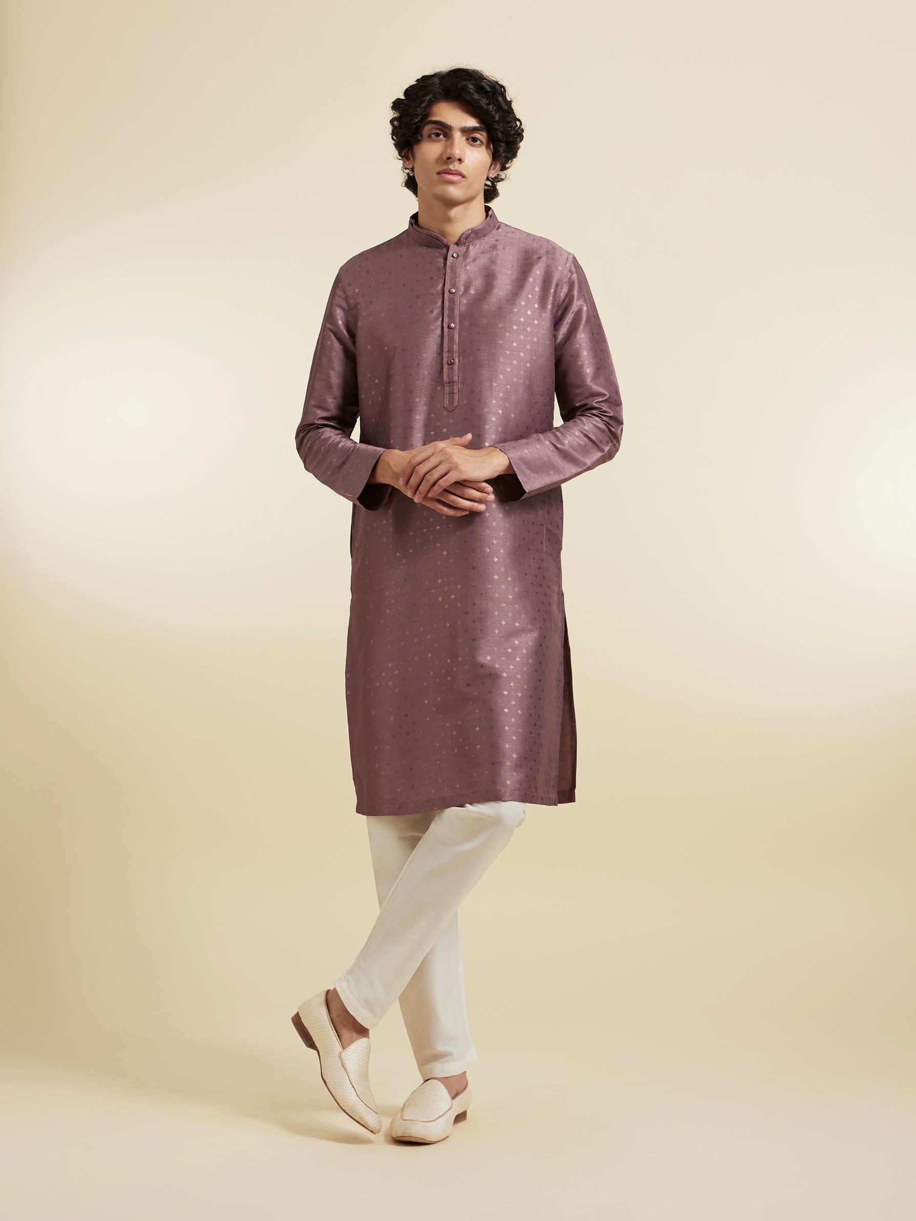 Diwas Men Opulent Purple Elegance Kurta