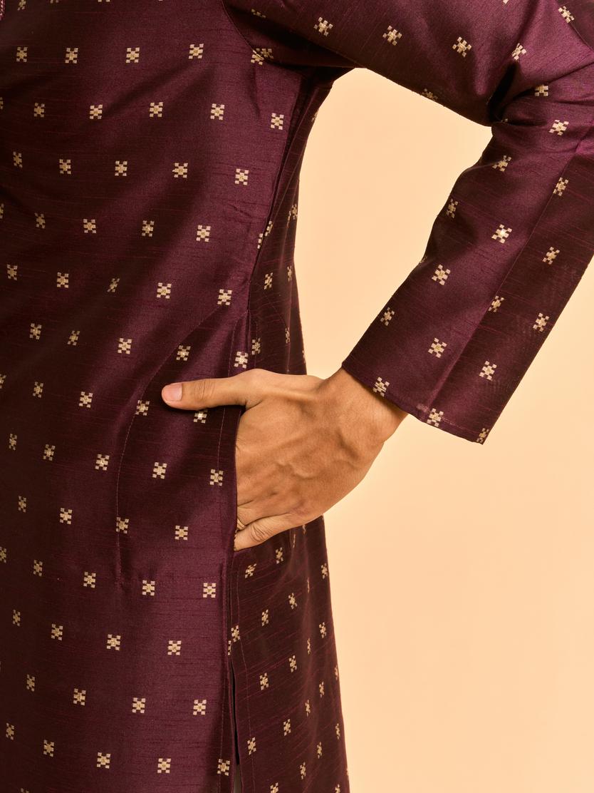 Diwas Men Wine Wonder Kurta