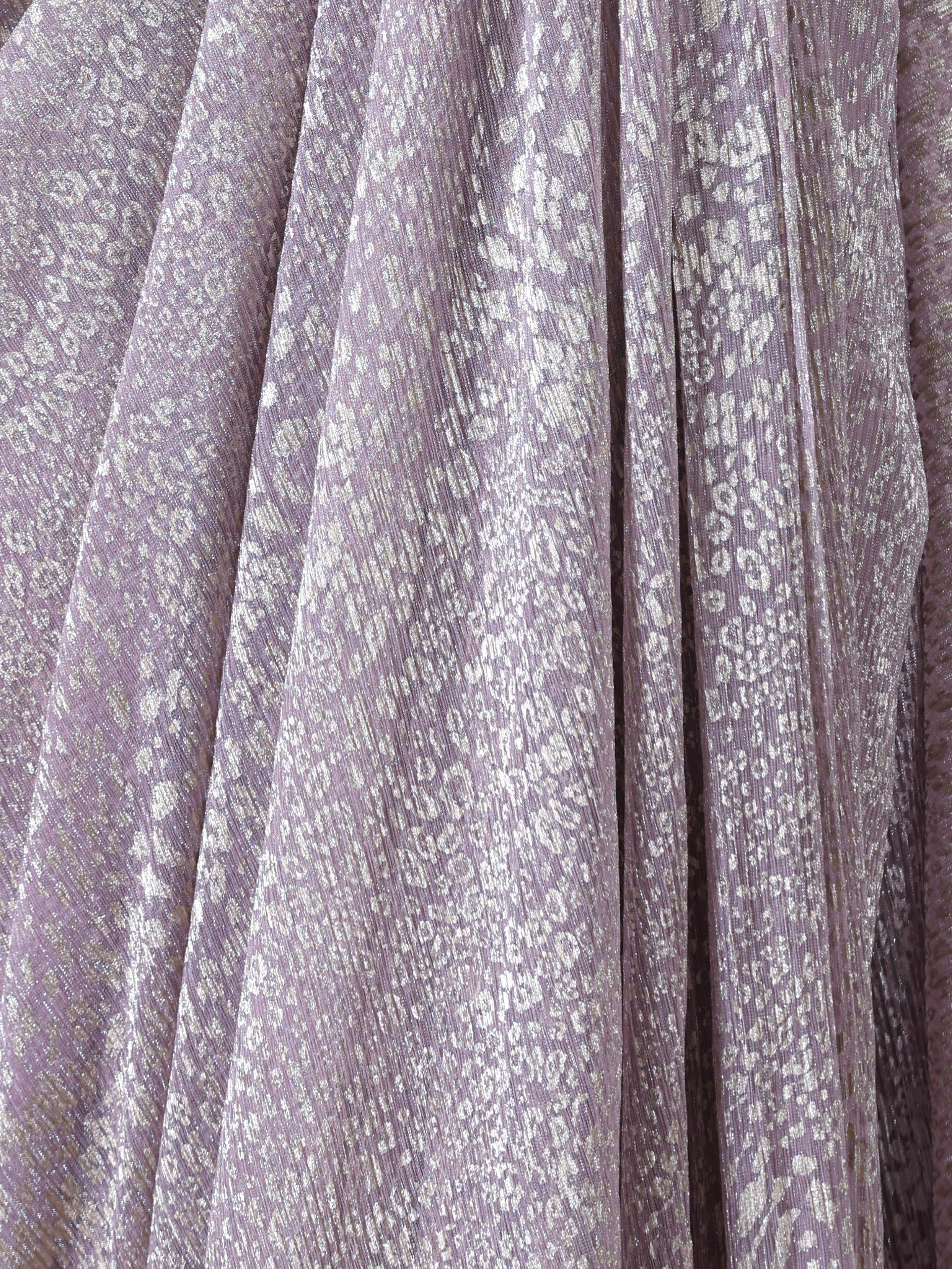 Twamev Women Majestic Purple Net Saree