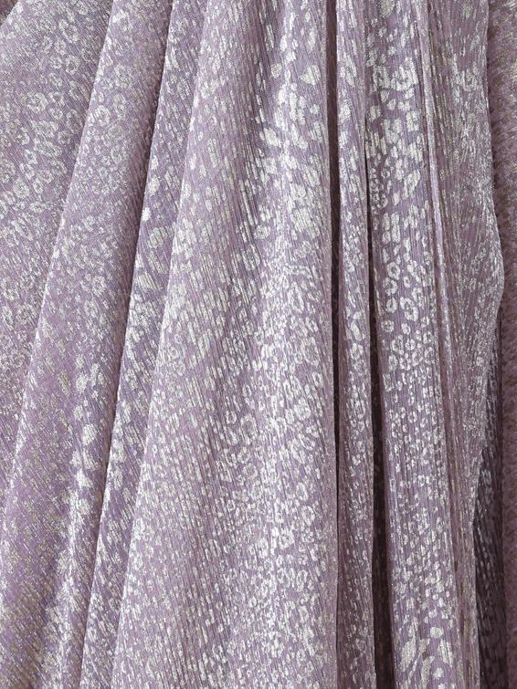 Twamev Women Majestic Purple Net Saree