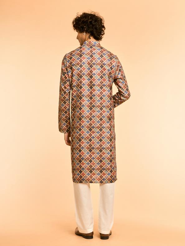 Diwas Men Beige Elegance Kurta