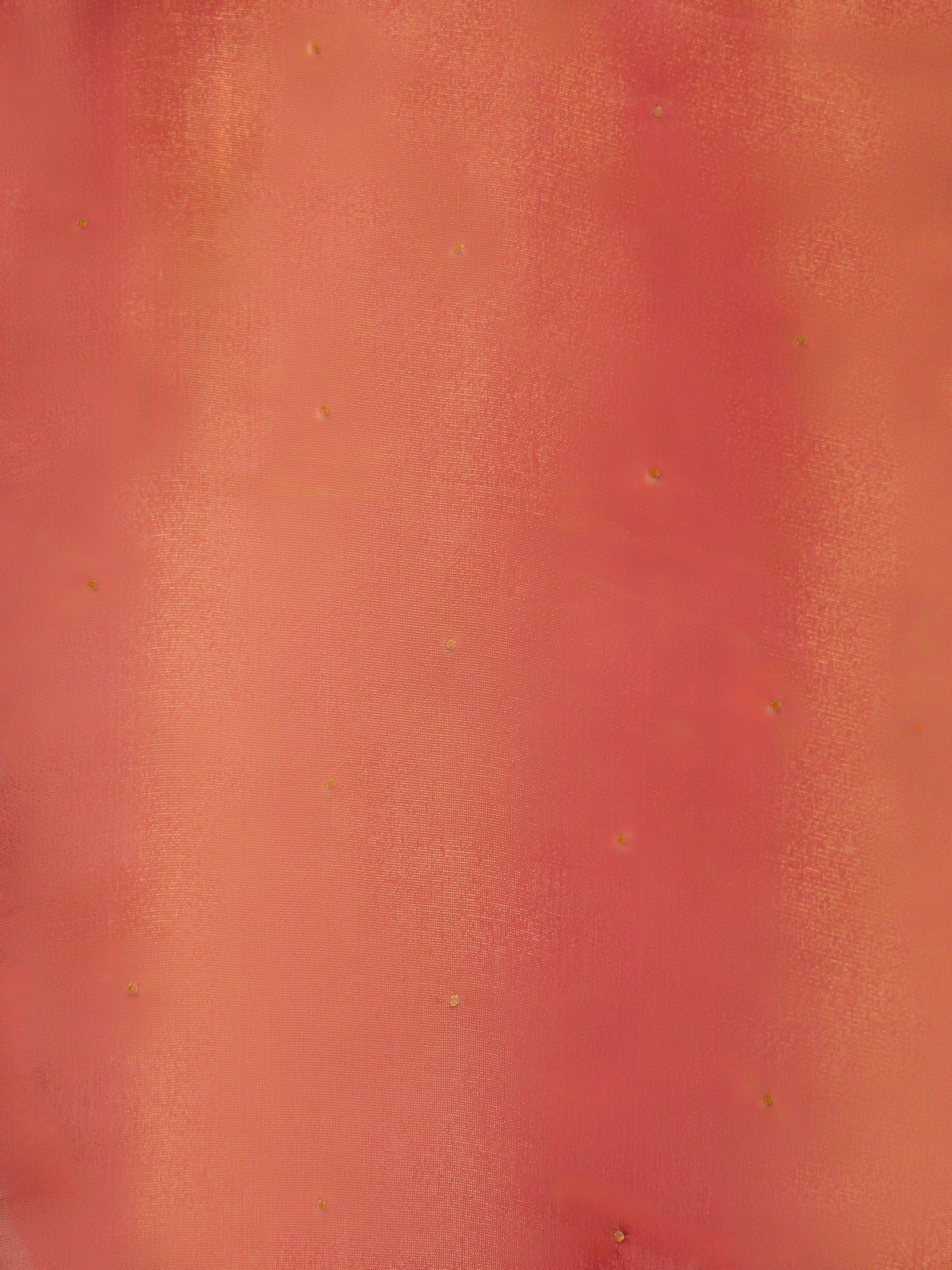 Twamev Women Glorious Rust Red Tissue Saree