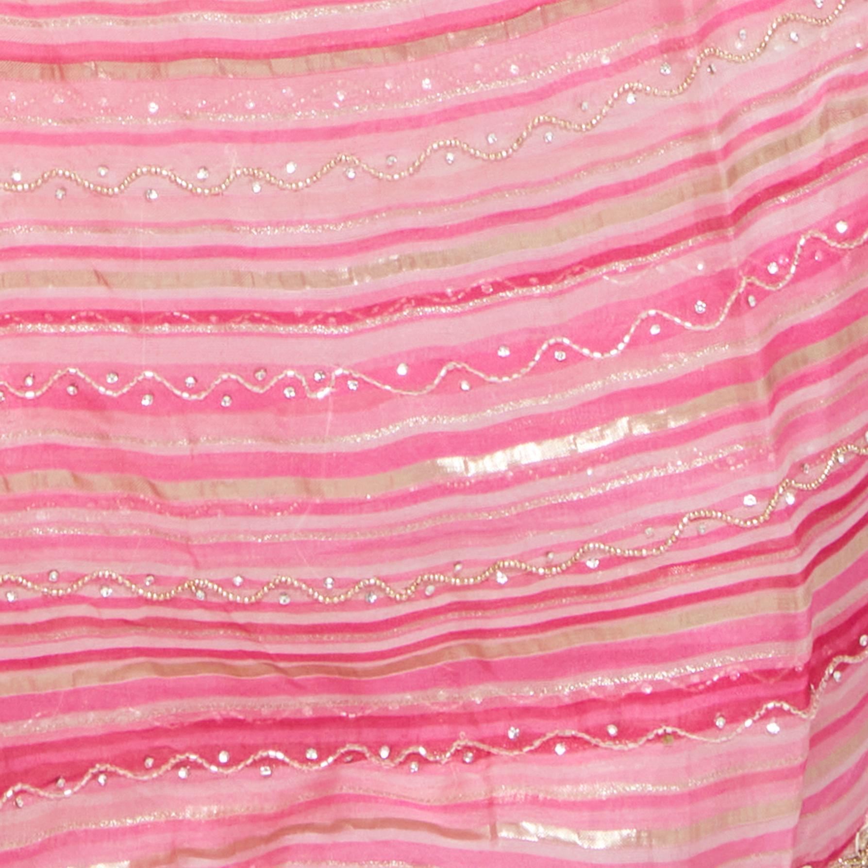 Twamev Women Radiant Rani Organza Saree