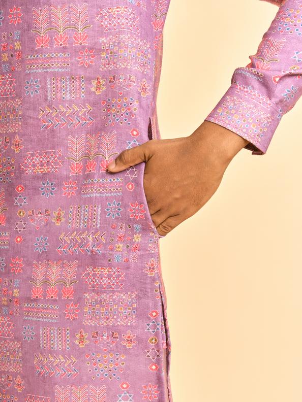 Diwas Men Sublime Lilac Kurta