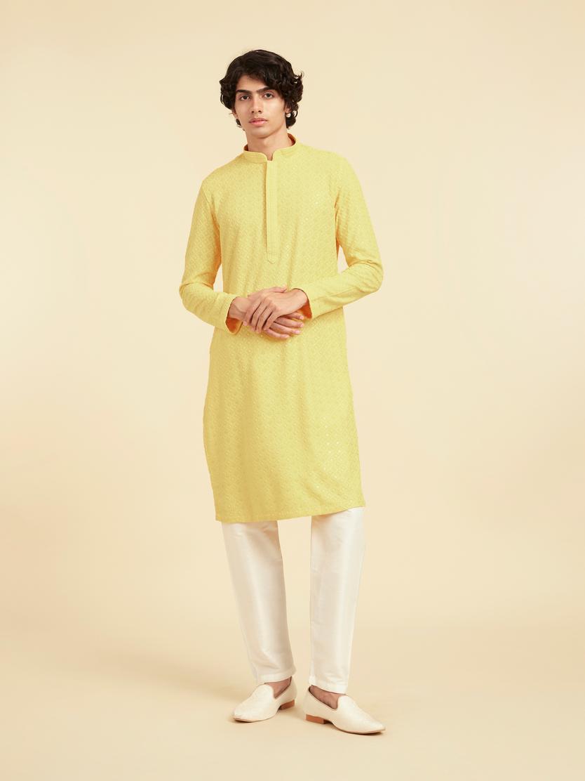 Diwas Men Sunshine Radiance Yellow Kurta Pajama