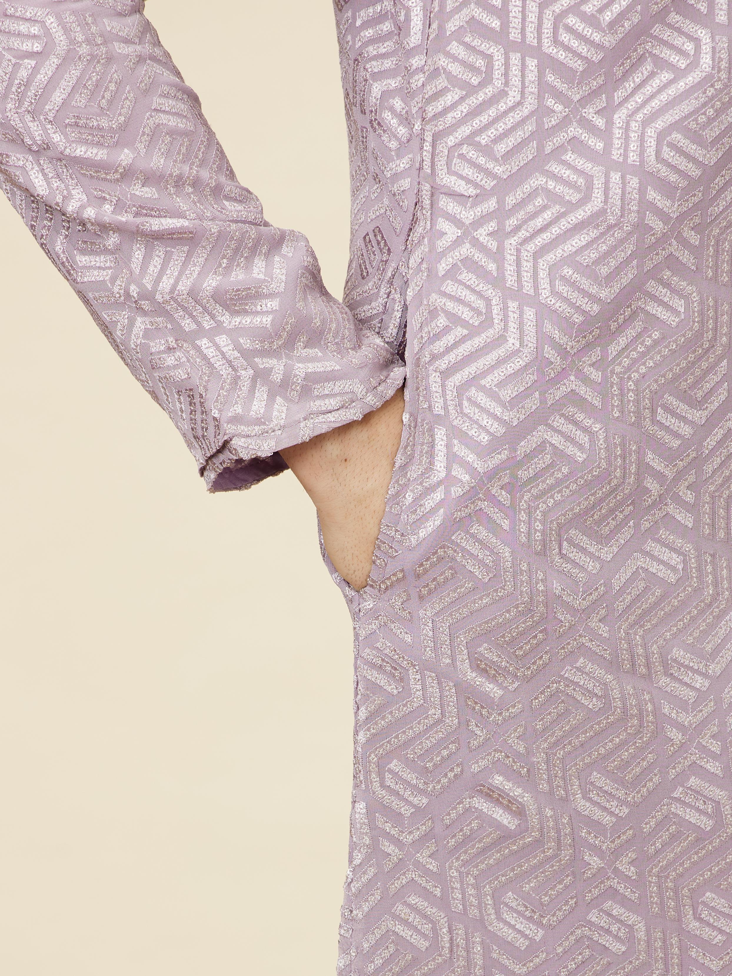 Twamev Men Lavender Radiance Kurta Set