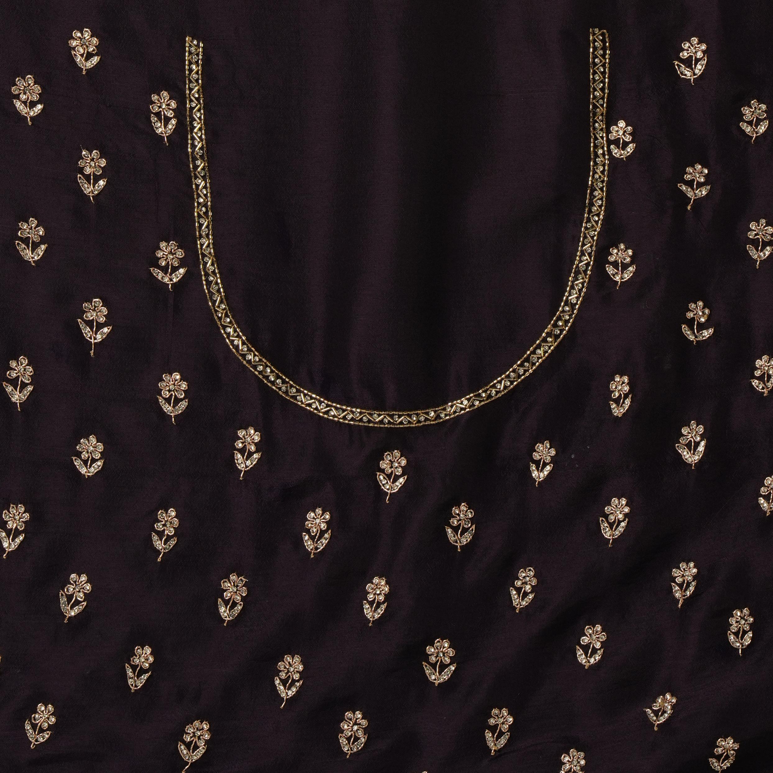 Twamev Women Lavish Purple Organza Saree