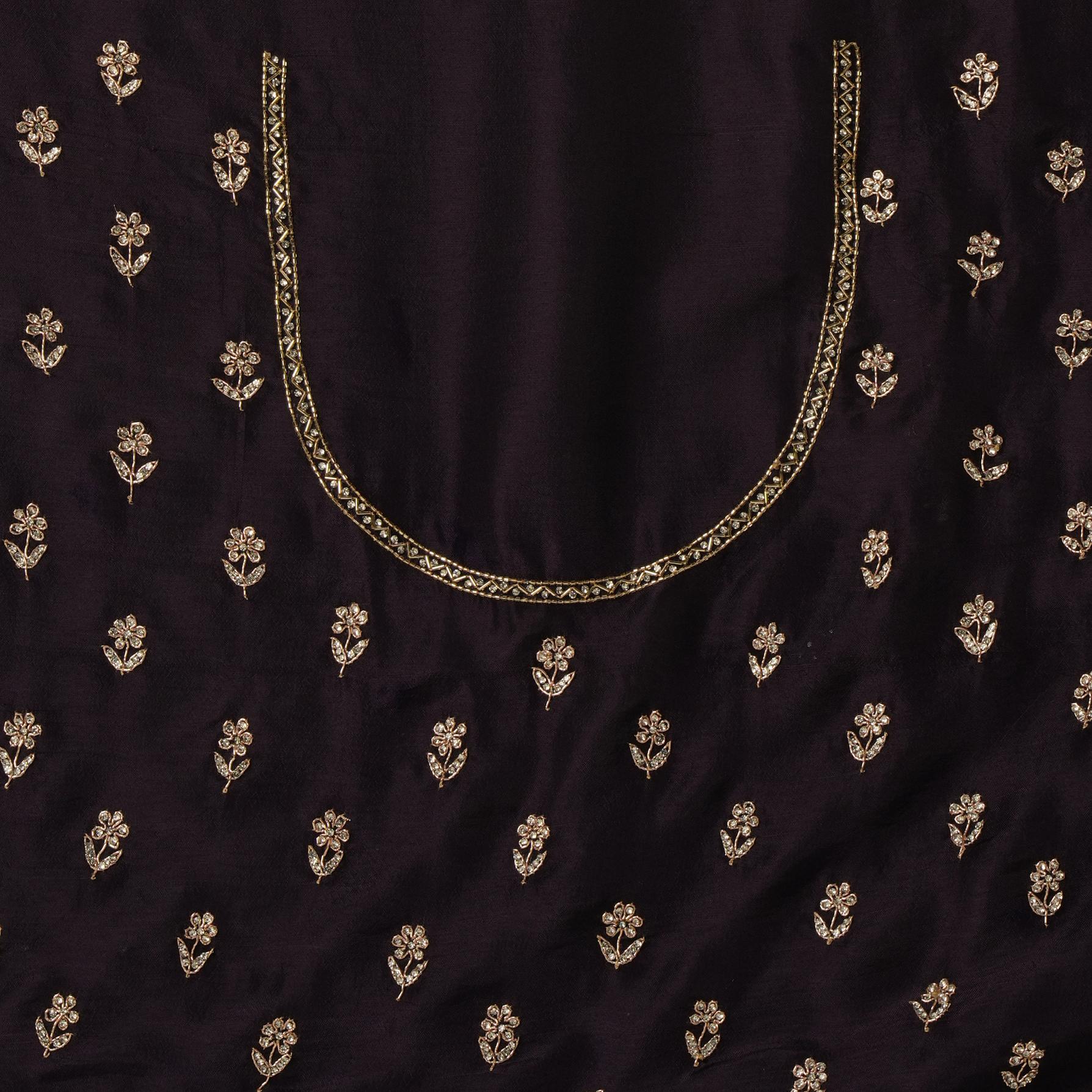 Twamev Women Lavish Purple Organza Saree