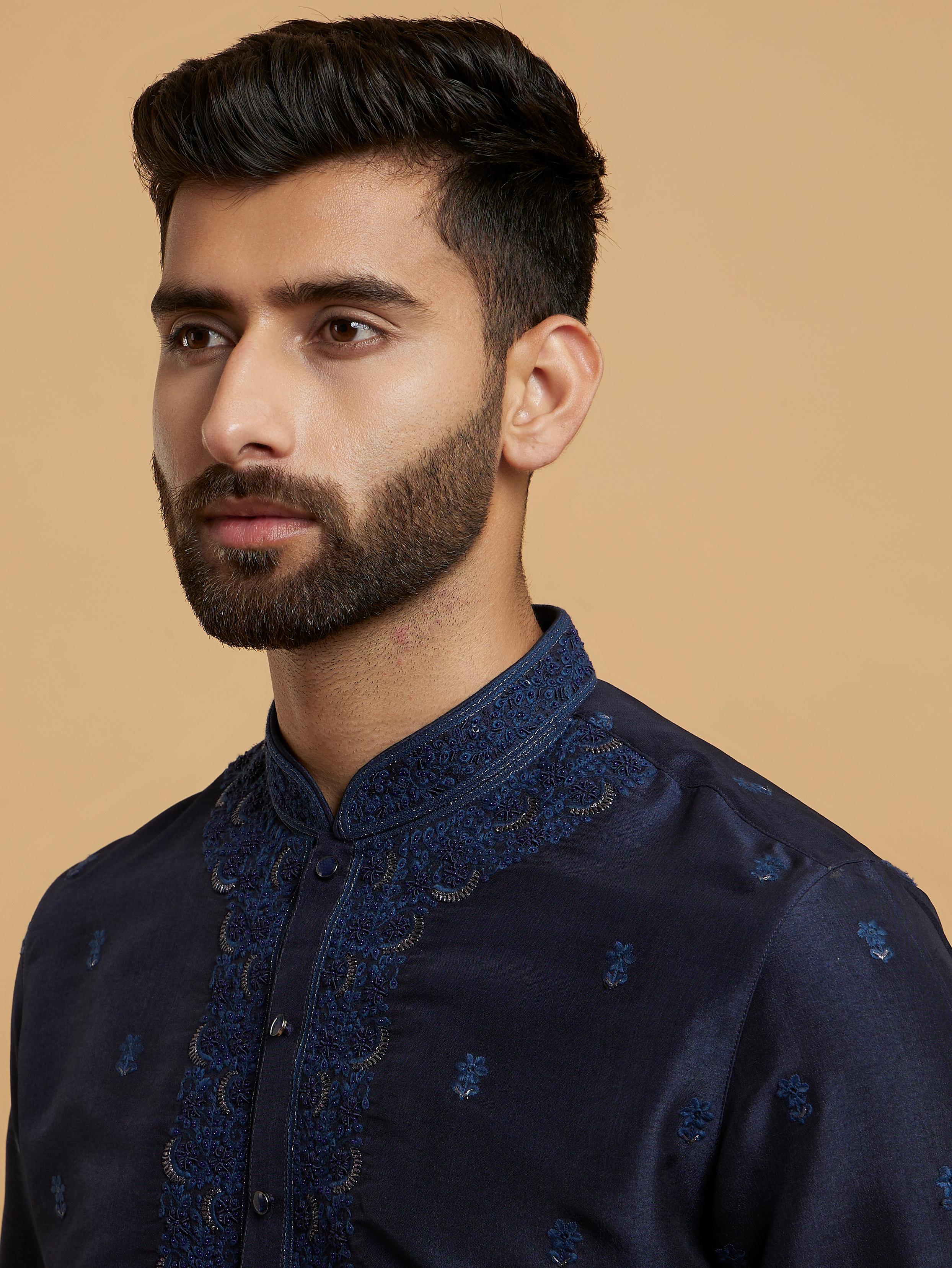 Twamev Men Twilight Blue Elegance Kurta Pajama