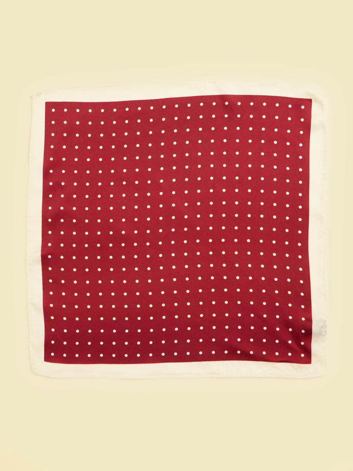 Twamev Men Maroon Satin Pocket Square