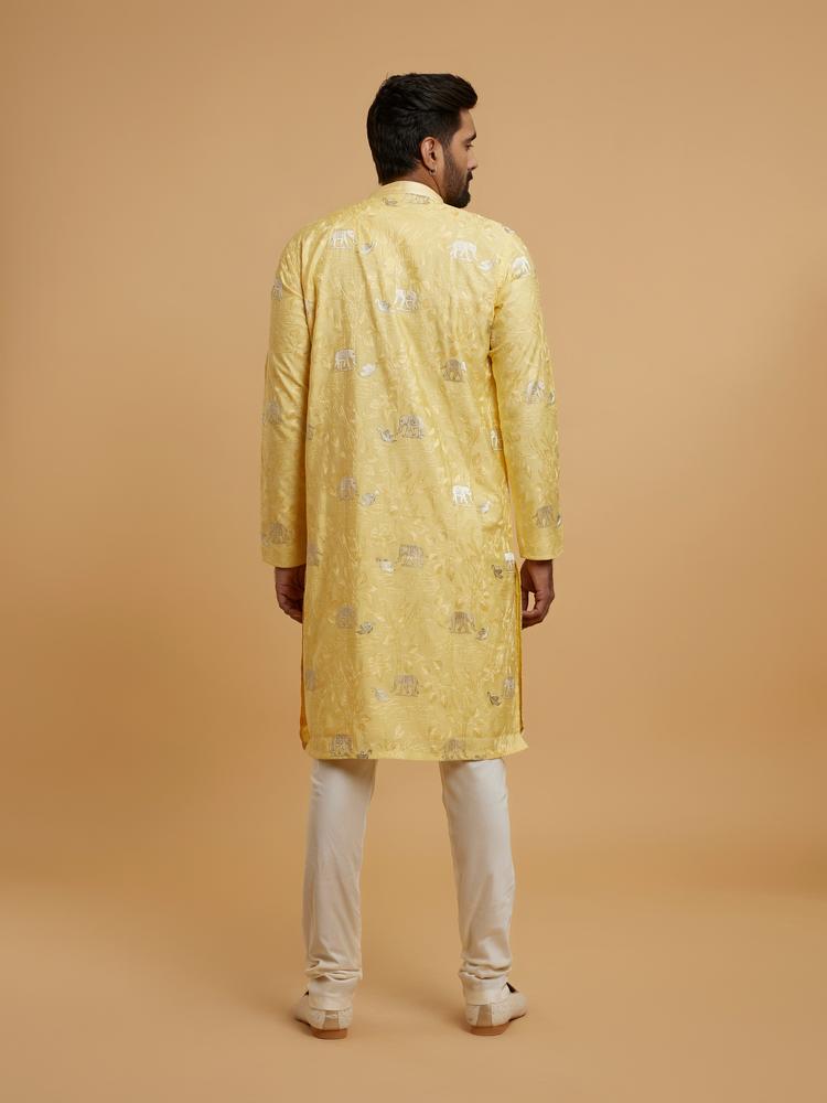 Twamev Men Sun-kissed Yellow Kurta Pajama