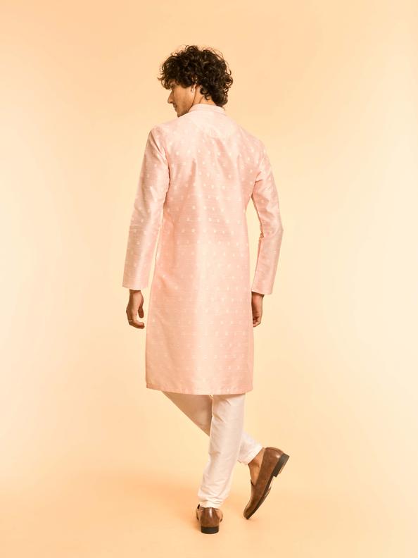 Diwas Men Celebratory Pink Kurta