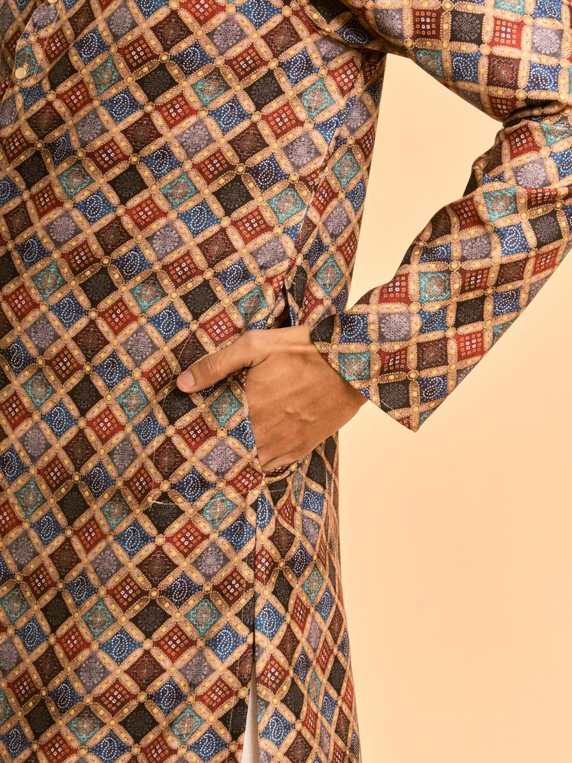 Diwas Men Beige Elegance Kurta