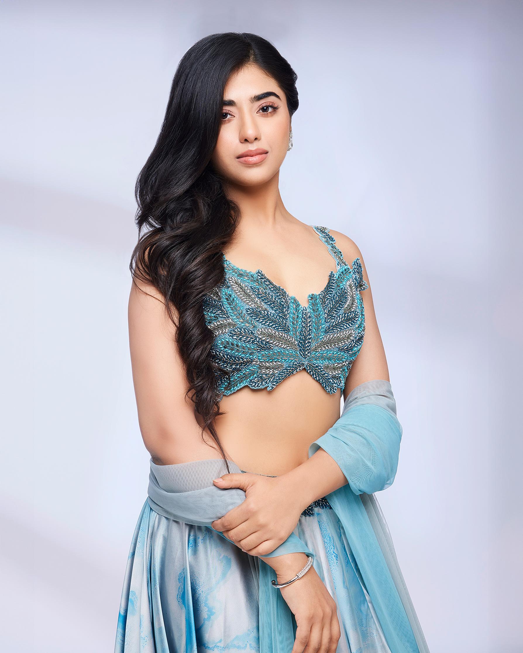 Twamev Women Teal Blue Marble Printed Sequinned Skirt Top