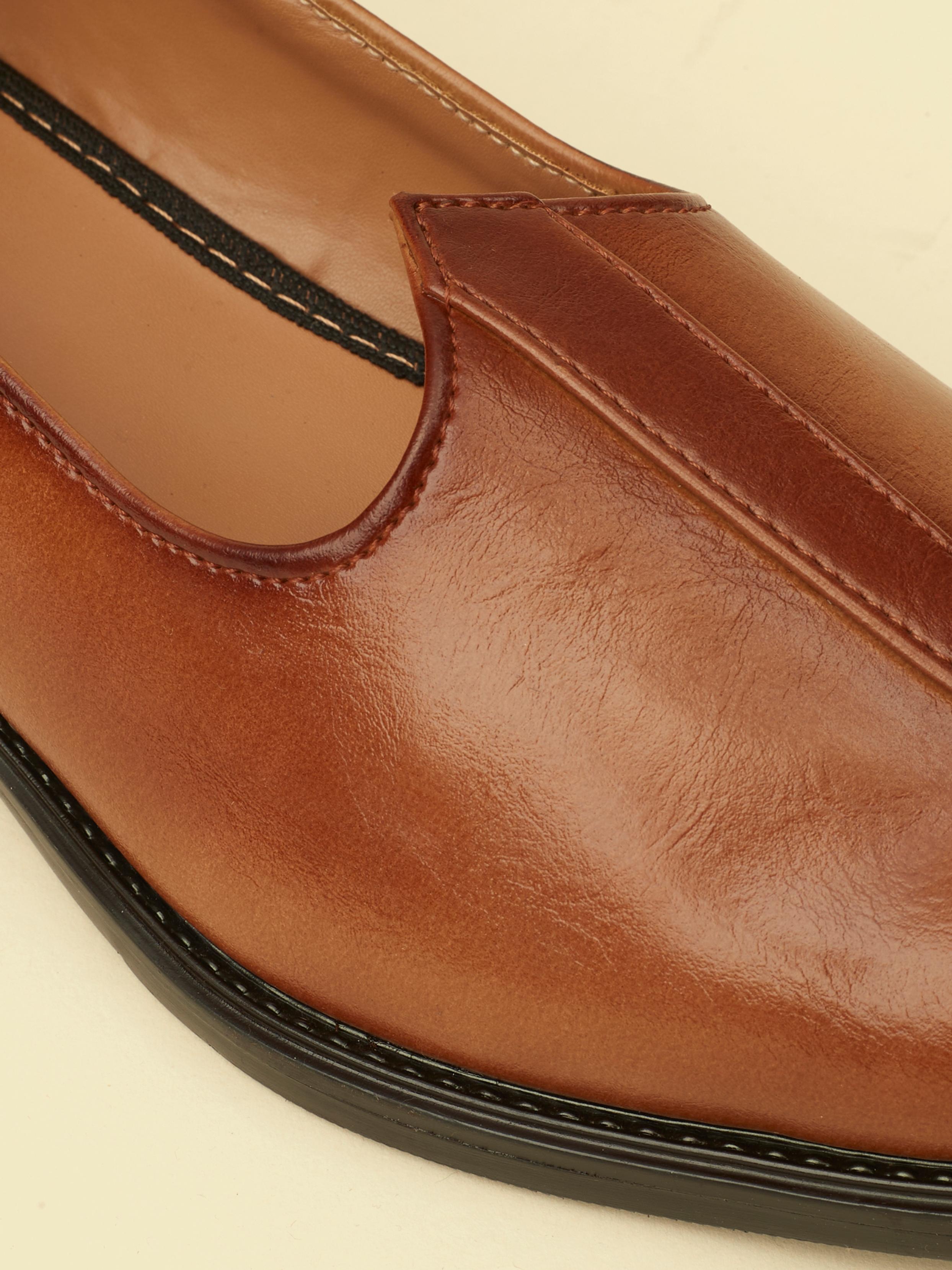 Twamev Men Dark Brown Loafers Style Shoes