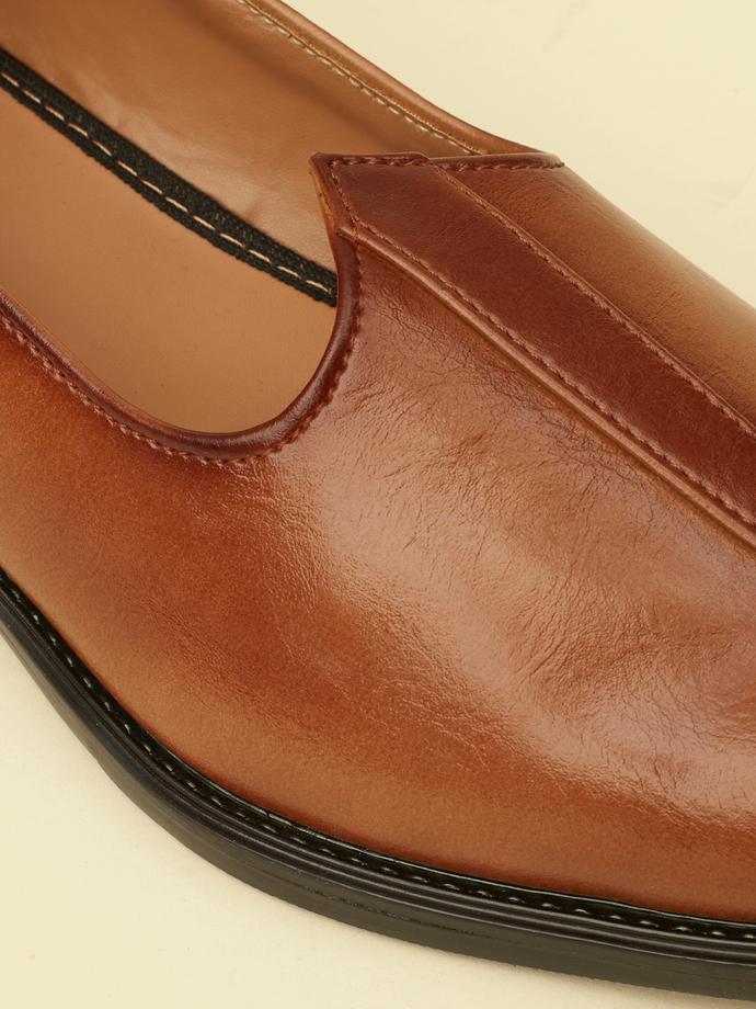 Twamev Men Dark Brown Loafers Style Shoes