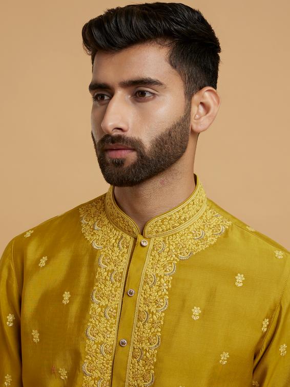 Twamev Men Emerald Elegance Kurta Pajama