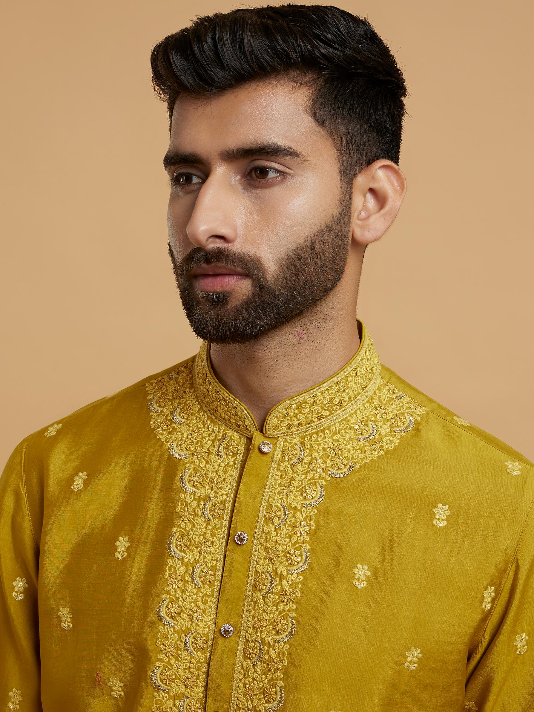 Twamev Men Emerald Elegance Kurta Pajama