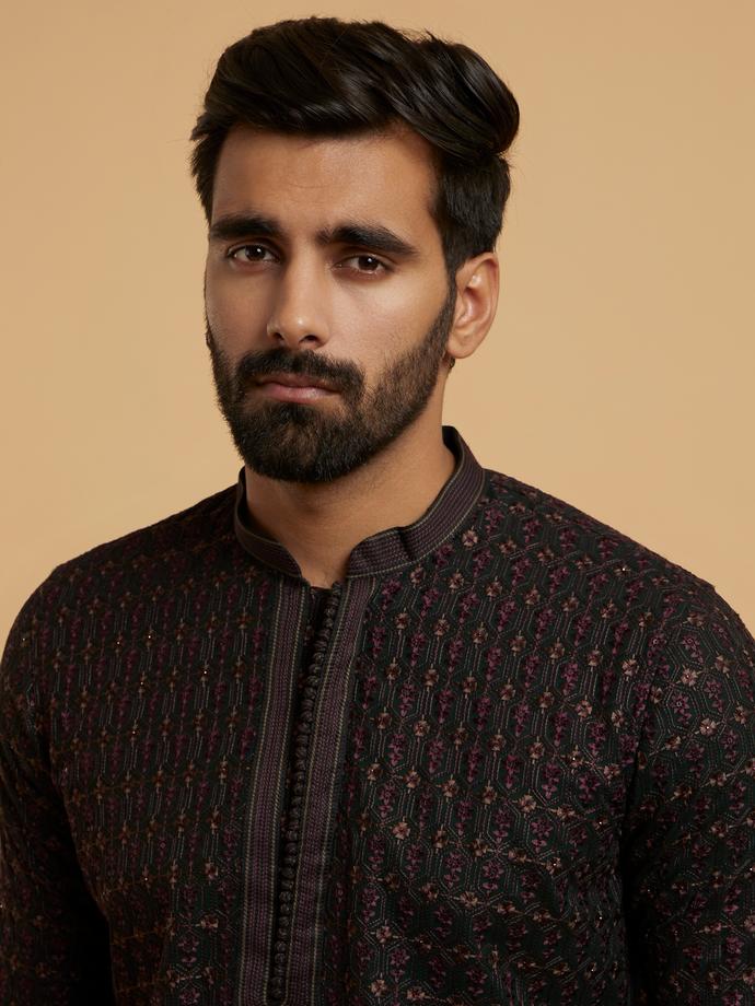 Twamev Men Emerald Splendour Kurta Pajama