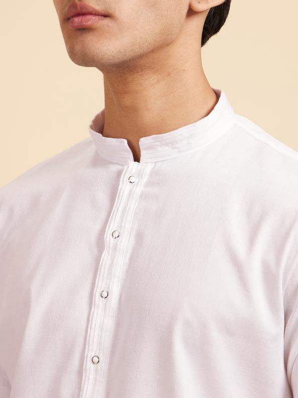 Diwas Men Ice White Plain Classic Kurta