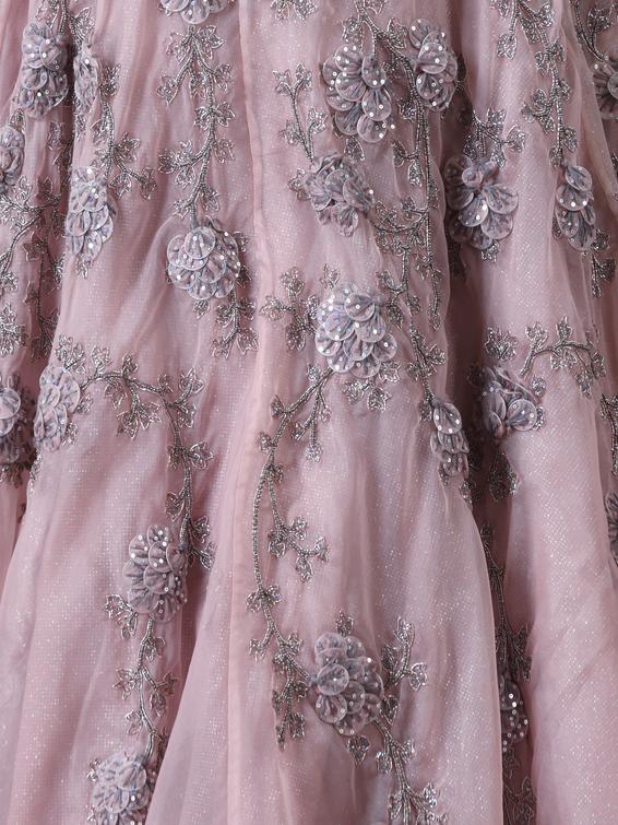 Twamev Women Princess like Radiance Pink Organza Skirt Top Set