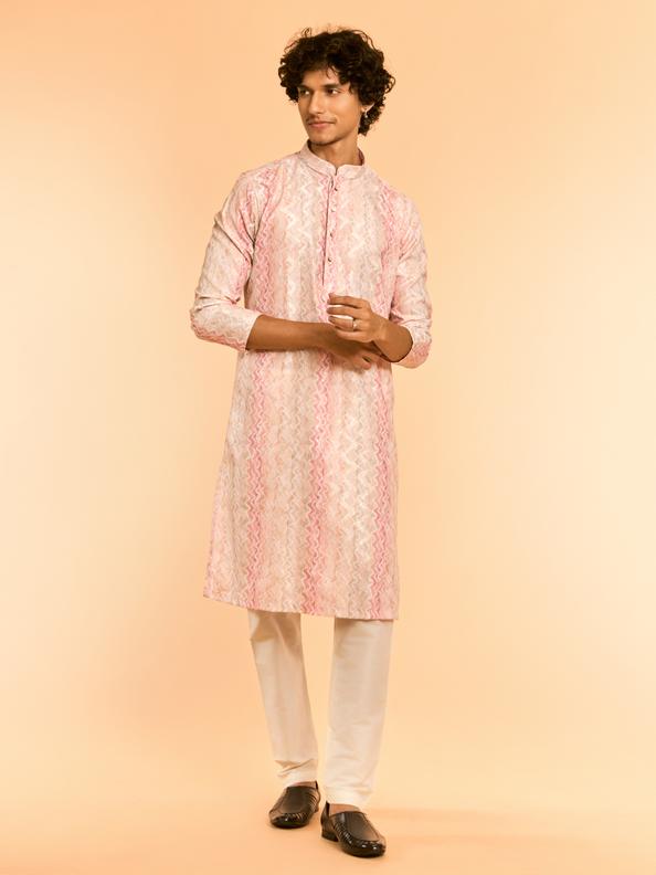 Diwas Men Peach Festive Charm Kurta