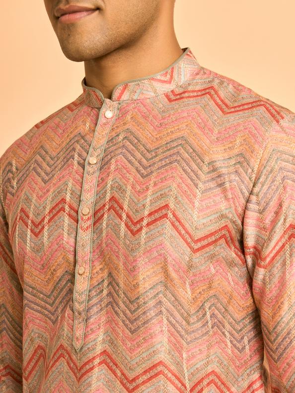 Diwas Men Elegance Fawn Kurta