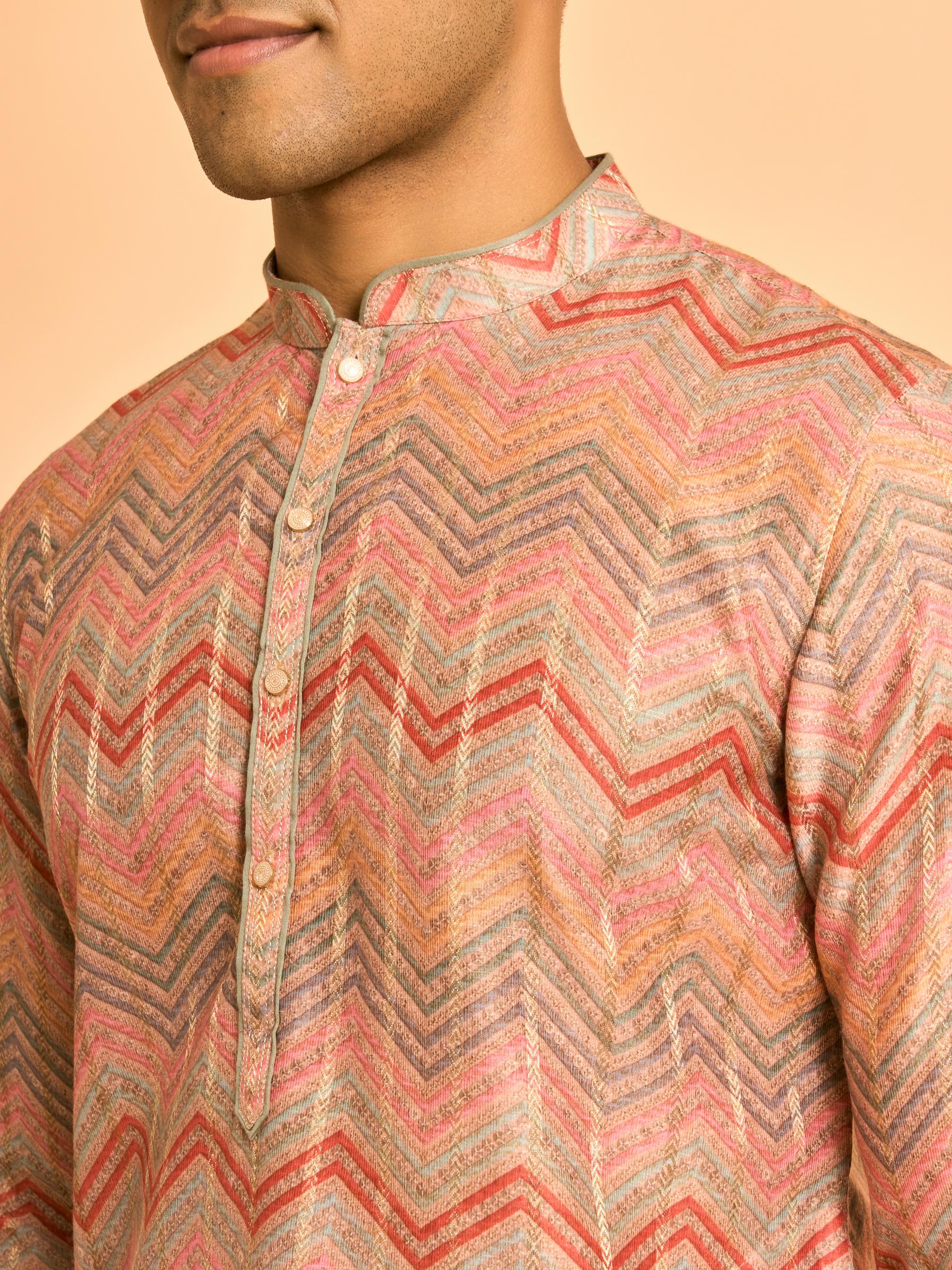 Diwas Men Elegance Fawn Kurta