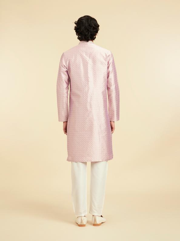 Diwas Men Purple Art Silk Kurta