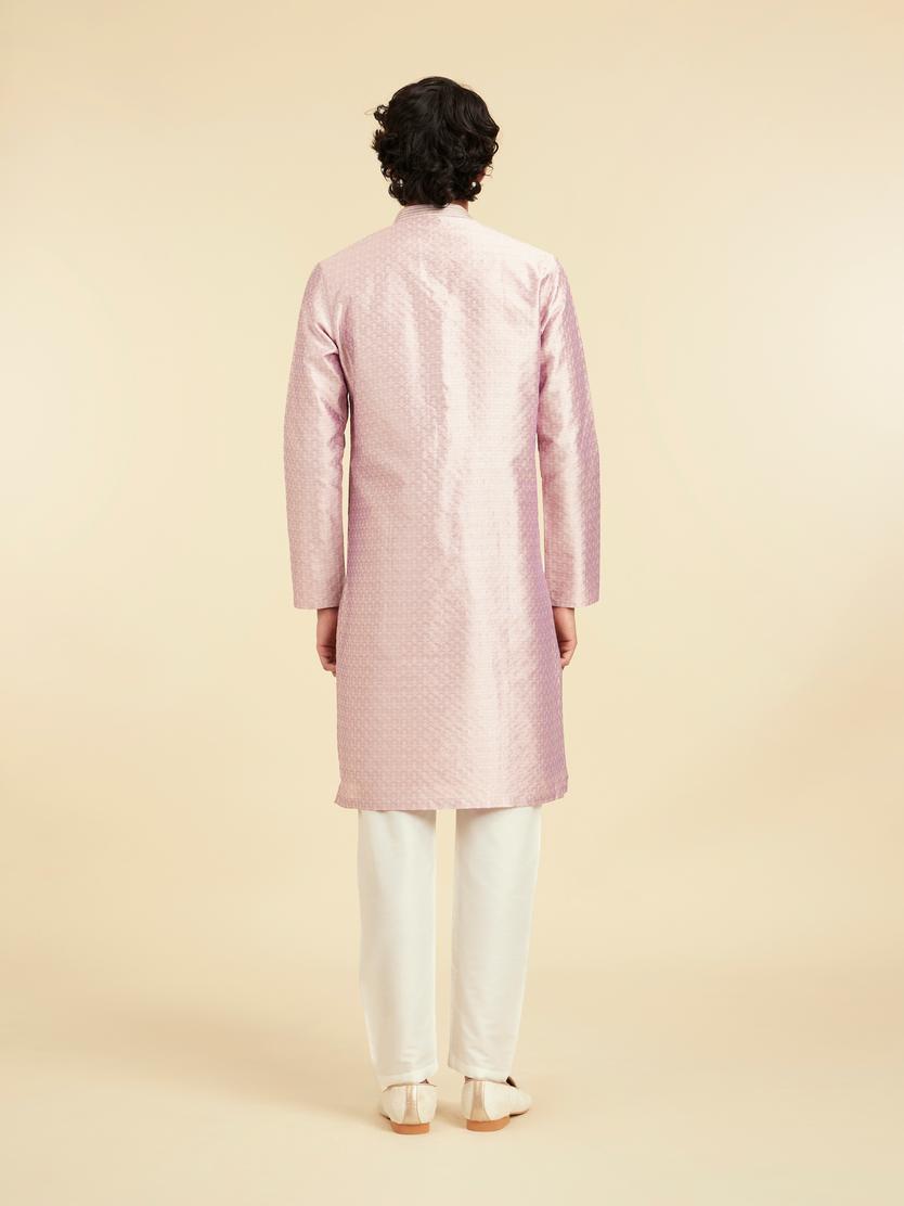Diwas Men Purple Art Silk Kurta