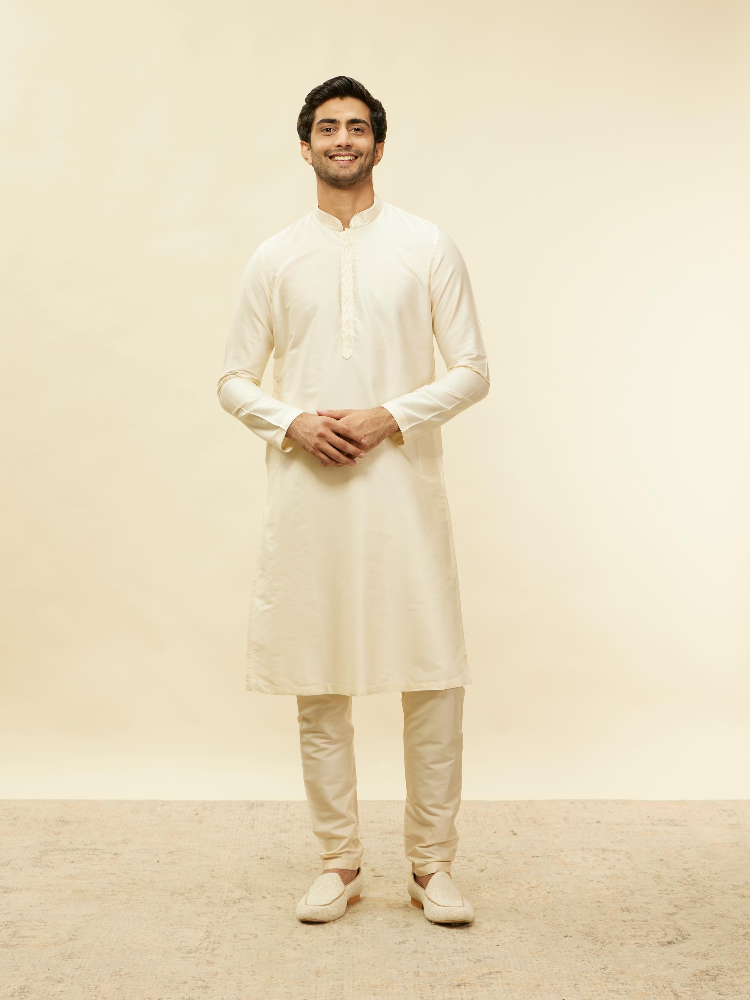 Twamev Men Classic Cream Kurta Set