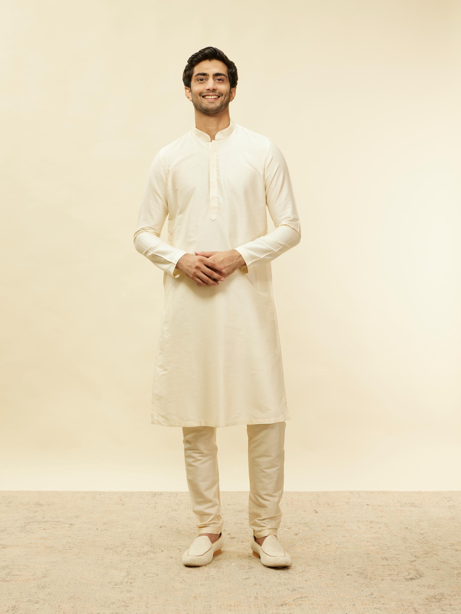 Twamev Men Classic Cream Kurta Set