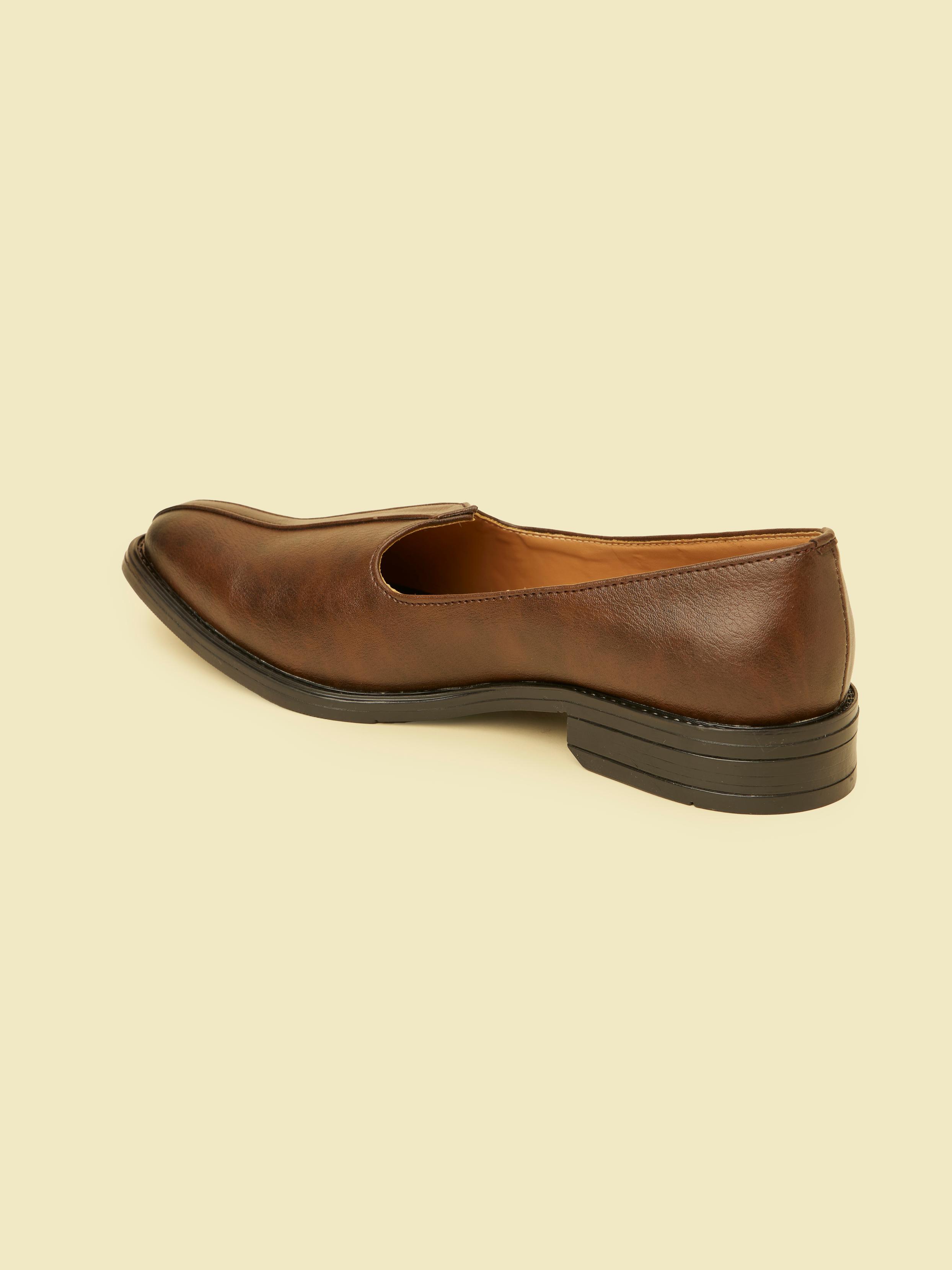 Twamev Men Brown Loafers Style Shoes
