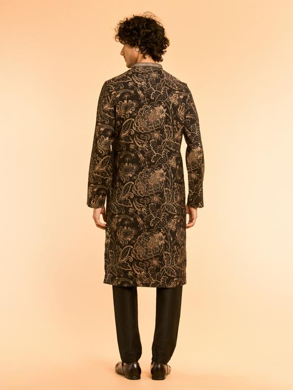 Diwas Men Black Elegance Kurta