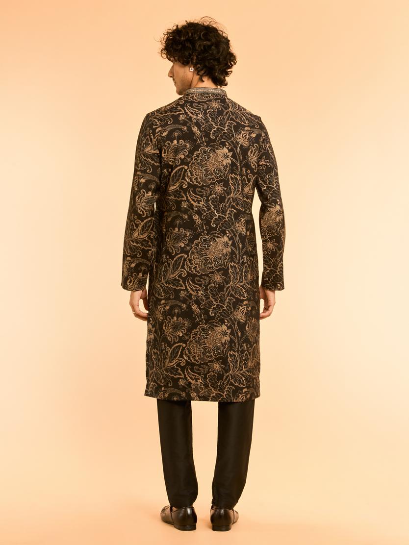 Diwas Men Black Elegance Kurta